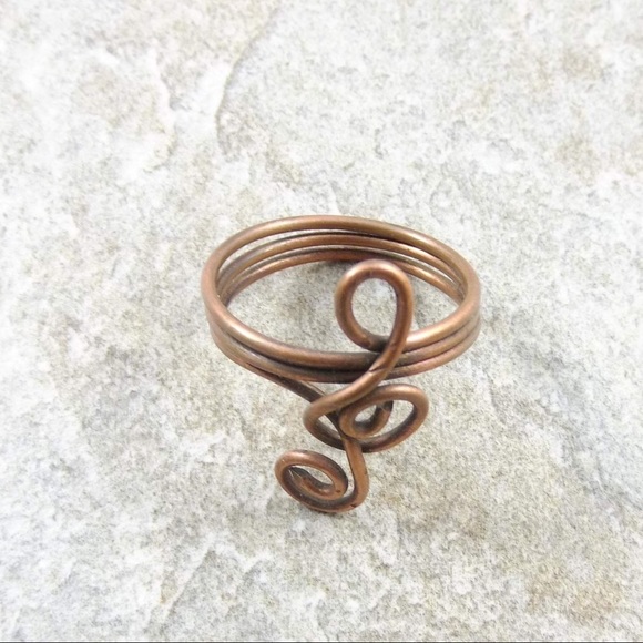 Copper treble clef ring - Picture 2 of 2